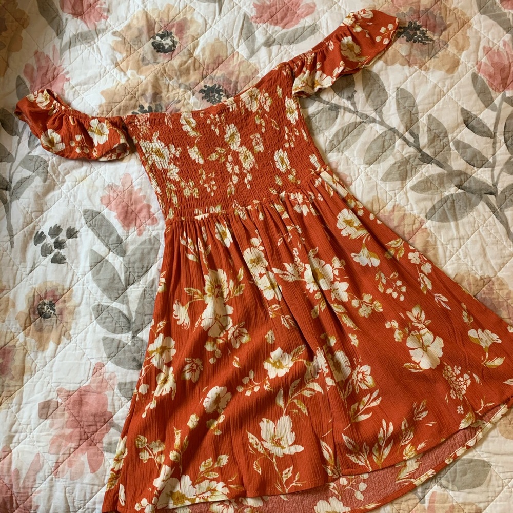 Floral off the shoulder dress